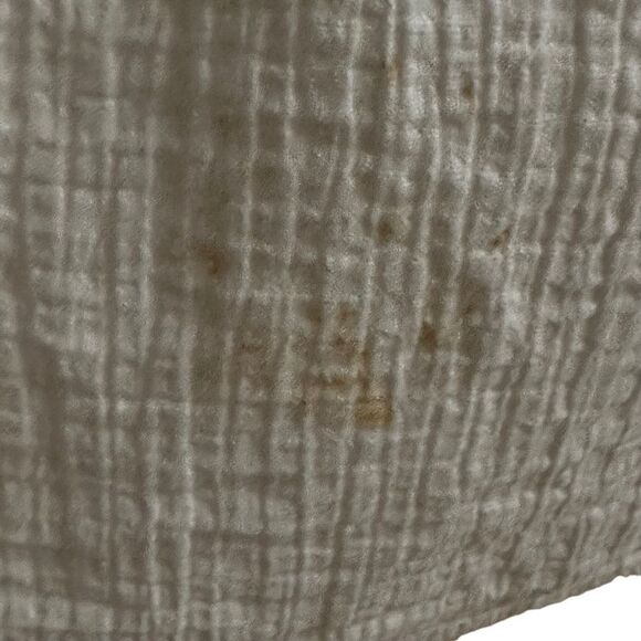 J. Crew ~ White sheer dress ~ tassel ties ~ smocking detail on sleeves ~ size L - Picture 5 of 13